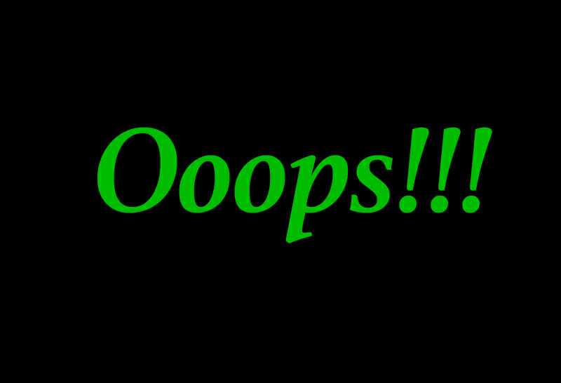 Oooops Payment Error